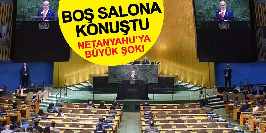 Netanyahu boş salona konuştu
