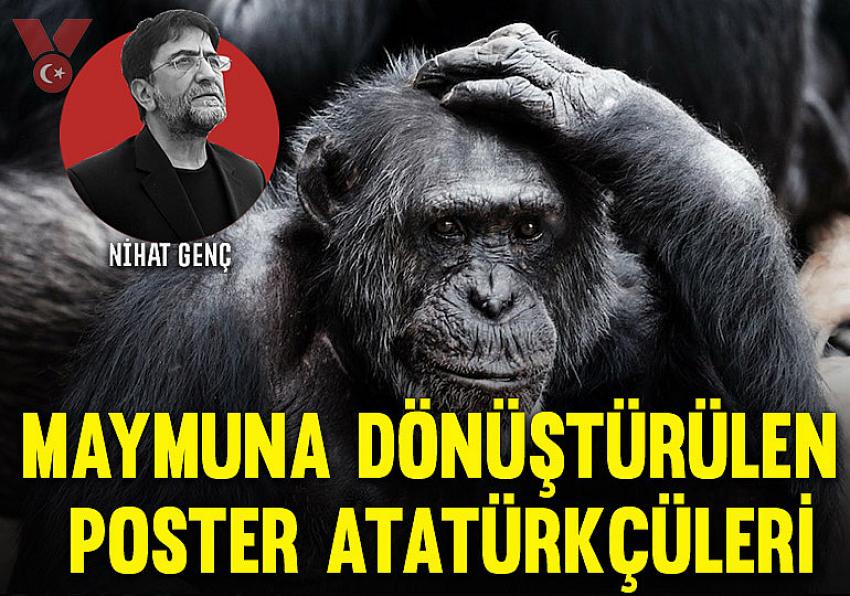 Maymuna dönüştürülen poster Atatürkçüleri